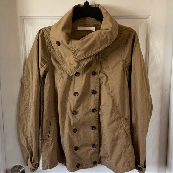 Nic. K Button Up Tan Jacket Split Back Size XS - Picture 5 of 8